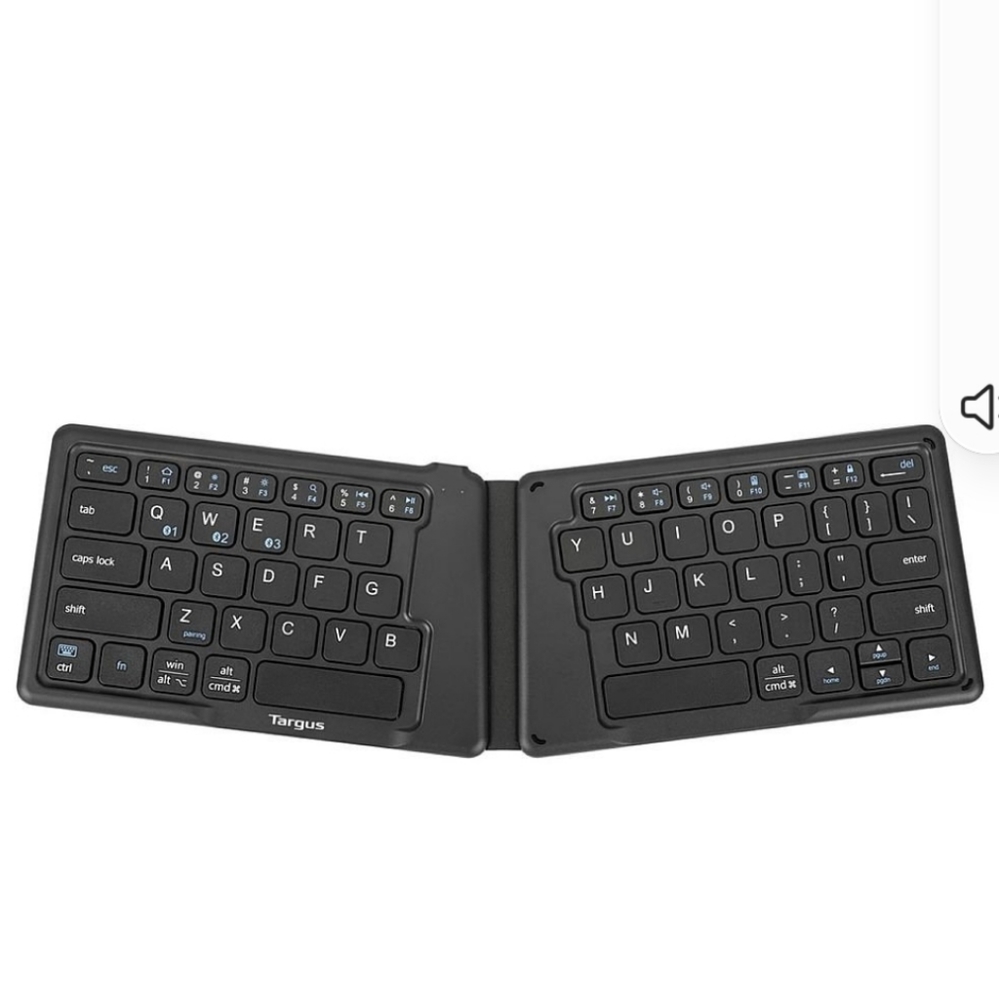 Ergonomic antimicrobial folding keyboard